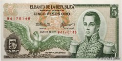 5 Pesos Oro COLOMBIE  1977 P.406e