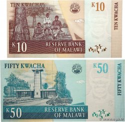 10 et 50 Kwacha Lot MALAWI  2006 P.43a et P.53b pr.NEUF