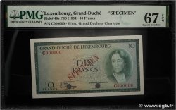 10 Francs Spécimen LUXEMBURG  1954 P.48s ST