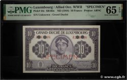 10 Francs Spécimen LUXEMBURG  1944 P.44s ST
