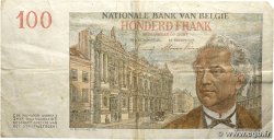 100 Francs BELGIQUE  1954 P.129b TB