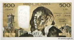500 Francs PASCAL FRANCE  1969 F.71.04 AU-