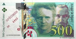 500 Francs PIERRE ET MARIE CURIE Spécimen FRANCE  1994 F.76.01Spn AU