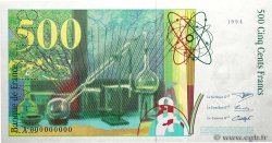500 Francs PIERRE ET MARIE CURIE Spécimen FRANCE  1994 F.76.01Spn AU