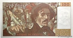 100 Francs DELACROIX modifié FRANKREICH  1978 F.69.01g fST+