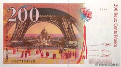 200 Francs EIFFEL Numéro radar FRANCIA  1996 F.75.02 FDC