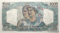 1000 Francs MINERVE ET HERCULE FRANKREICH  1948 F.41.20a fST+