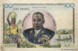 100 Francs Félix Éboué IE Numéro radar AFRIQUE ÉQUATORIALE FRANÇAISE  1957 A.141a