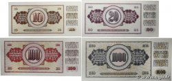 10 au 100 Dinara Lot YOUGOSLAVIE  1978 P.087 au P.090 NEUF