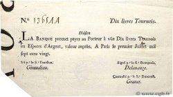 10 Livres Tournois typographié FRANCE  1720 Dor.22 VF+