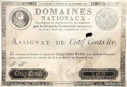 500 Livres Faux FRANCE  1790 Ass.10a G