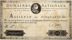 50 Livres FRANCIA  1792 Ass.32a BC