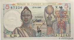 5 Francs AFRIQUE OCCIDENTALE FRANÇAISE (1895-1958) 1943 P.36