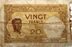20 Francs MADAGASCAR  1937 P.037 TB