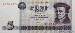 5 Mark ALLEMAGNE RÉPUBLIQUE DÉMOCRATIQUE  1975 P.27b