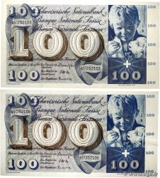 100 Francs Lot SUISSE  1964 P.49f