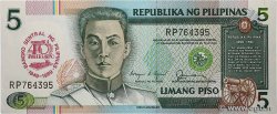 5 Pesos Commémoratif PHILIPPINES  1989 P.177a