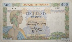 500 Francs LA PAIX FRANCE  1940 F.32.02