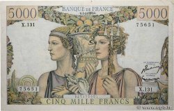 5000 Francs TERRE ET MER FRANCE  1953 F.48.08