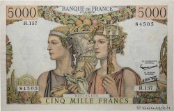 5000 Francs TERRE ET MER FRANCE  1957 F.48.13