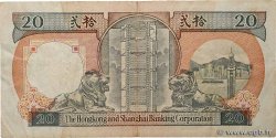 20 Dollars HONG KONG  1990 P.197a TB