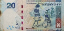 20 Dollars HONG KONG  2014 P.212d TB