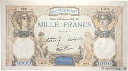 1000 Francs CÉRÈS ET MERCURE type modifié FRANKREICH  1938 F.38.30