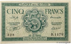 5 Francs ALGERIA  1942 P.091
