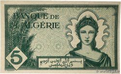 5 Francs ALGERIA  1942 P.091 UNC-
