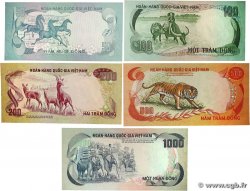 50, 100, 200 et 1000 Dong Lot VIET NAM SUD  1972 P.30 à P.34 SPL+