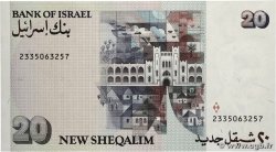 20 New Sheqalim ISRAËL  1987 P.54a SPL+