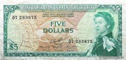 5 Dollars CARAÏBES  1965 P.14h