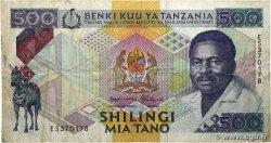 500 Shilingi TANZANIE  1989 P.21c TB+