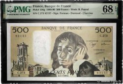 500 Francs PASCAL FRANCE  1988 F.71.38 UNC