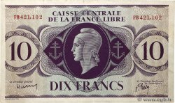 10 Francs Marianne CCFL AFRIQUE ÉQUATORIALE FRANÇAISE  1943 A.119a