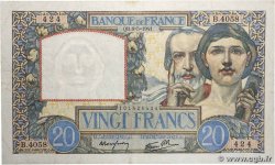 20 Francs TRAVAIL ET SCIENCE FRANCE  1941 F.12.14