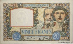 20 Francs TRAVAIL ET SCIENCE FRANCE  1941 F.12.18