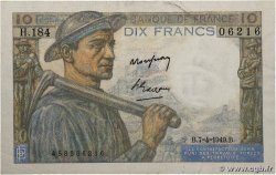 10 Francs MINEUR FRANCE  1949 F.08.21