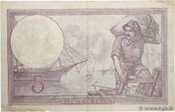 5 Francs FEMME CASQUÉE FRANCE  1922 F.03.06 TTB