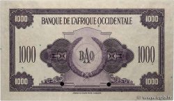 1000 Francs Spécimen FRENCH WEST AFRICA  1942 P.32s fST