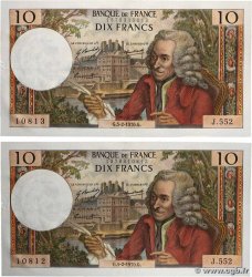 10 Francs VOLTAIRE Consécutifs FRANCE  1970 F.62.42