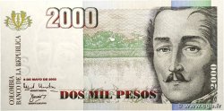 2000 Pesos COLOMBIA  2002 P.451e