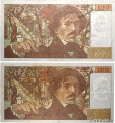 100 Francs DELACROIX imprimé en continu Lot FRANCE  1991 F.69bis.04a TB