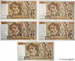 100 Francs DELACROIX modifié Lot FRANCE  1981 F.69.05