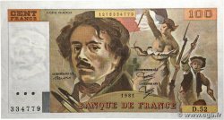 100 Francs DELACROIX modifié FRANCE  1981 F.69.05