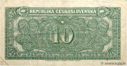 10 Korun TCHÉCOSLOVAQUIE  1945 P.060a TB
