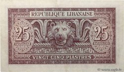 25 Piastres LEBANON  1950 P.042 VF+