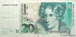 20 Deutsche Mark GERMAN FEDERAL REPUBLIC  1993 P.39b