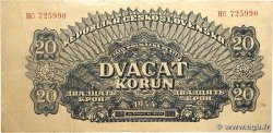 20 Korun TCHÉCOSLOVAQUIE  1944 P.047a