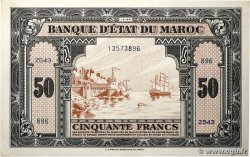 50 Francs MAROKKO  1944 P.26b fVZ
